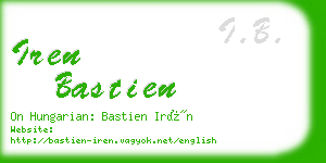 iren bastien business card